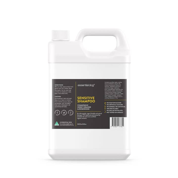 Essential Dog - Wholesale Pet Shampoo - Dog - Natural Sensitive Dog Shampoo (Chamomile, Orange & Rosewood)