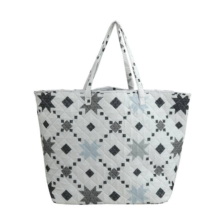 "Midnight Star" Designer Quilted Tote Bag for wholesale by Duke Imports