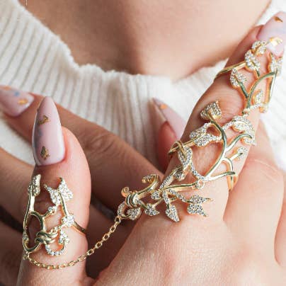 Gowa Design – wholesale Multi-finger ring – Full Finger Ring Dainty3