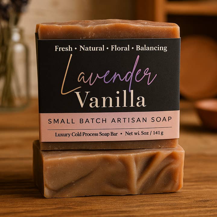 Sabonete em barra de baunilha lavanda por atacado de DeShawn Marie Soap Boutique