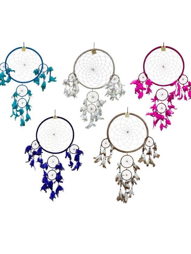 Feathers Dream Catcher (L) for wholesale by DK Hawaii