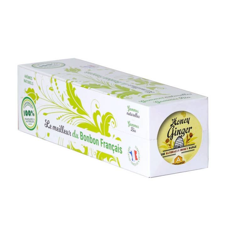 Bonbon USA France - Wholesale Hard Candy - Apipharma Honey Ginger - 20% Honey from Auvergne - France