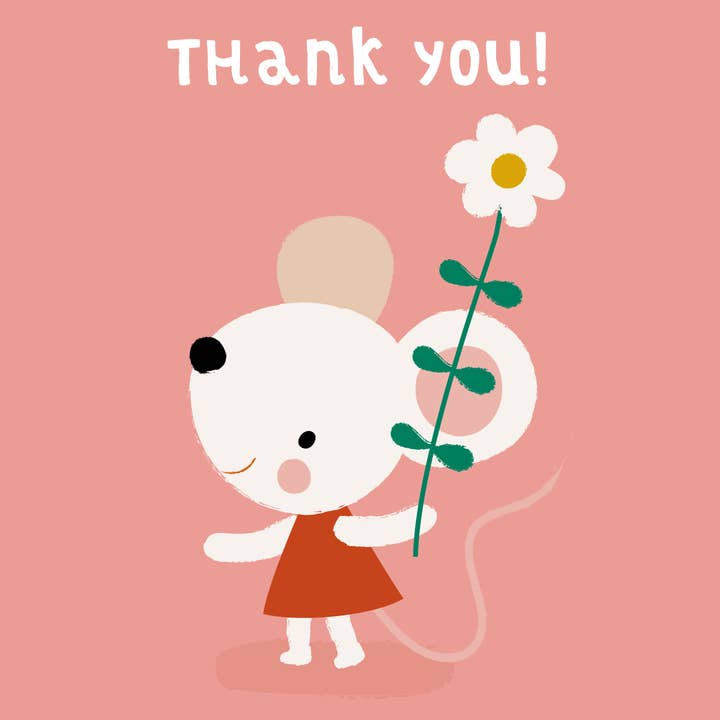 Thank you - Mouse voor wholesale door Bora illustraties