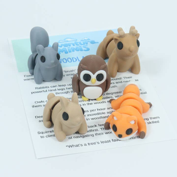 MrSpinner - Wholesale Fidget Toy - Kids - 3D Printed Animals – Adventure Minis Woodland Set Fidget Toy2