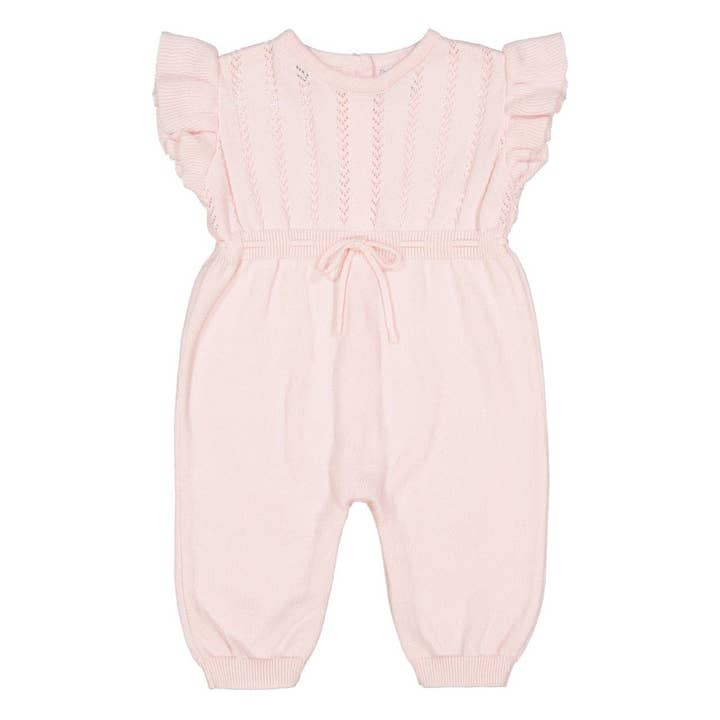 Feltman Brothers - Wholesale Jumpsuit - Baby - Baby & Toddler GIrl Flutter Sleeve Knit Longall