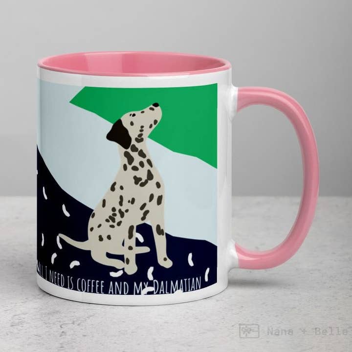 Caneca Dálmata com cor interior por atacado de Nana + Belle