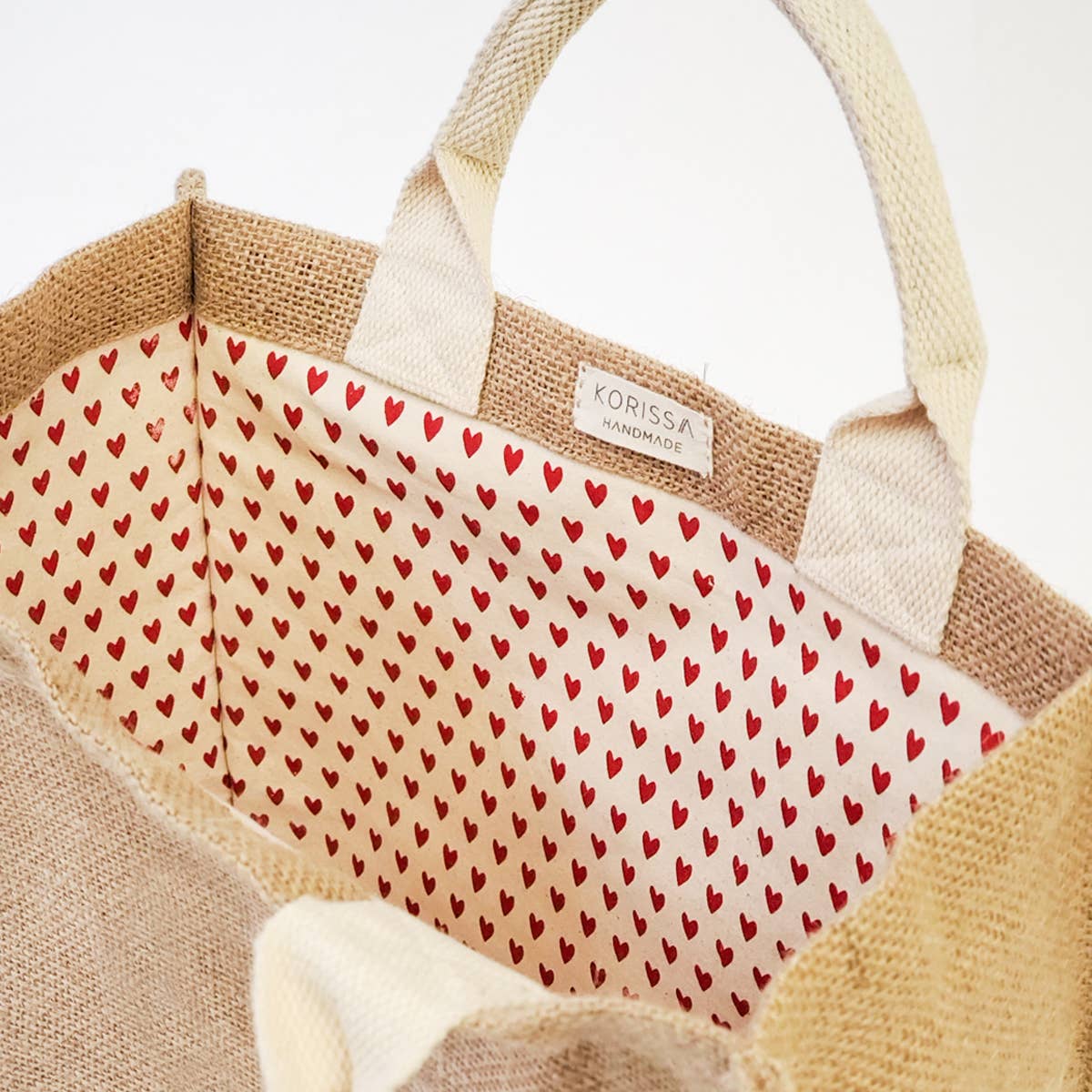 KORISSA - Venta al por mayor Bolsas de celofán - Bolsa de yute personalizada hecha a mano • Bolsa de lona • Bolsa de regalo (S)0