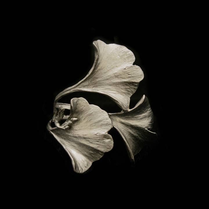 Ginkgo Napkin Rings - Set of 4 for wholesale by Michael Michaud Table Art