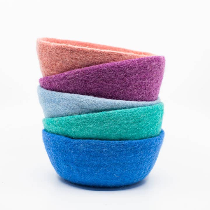 Fibres of Life - Wool & Felt - Wholesale Decorative Plate/Dish/Bowl - Felt Bowl Pastels-Small | Wool Felt Bowl | Catchall Bowls15