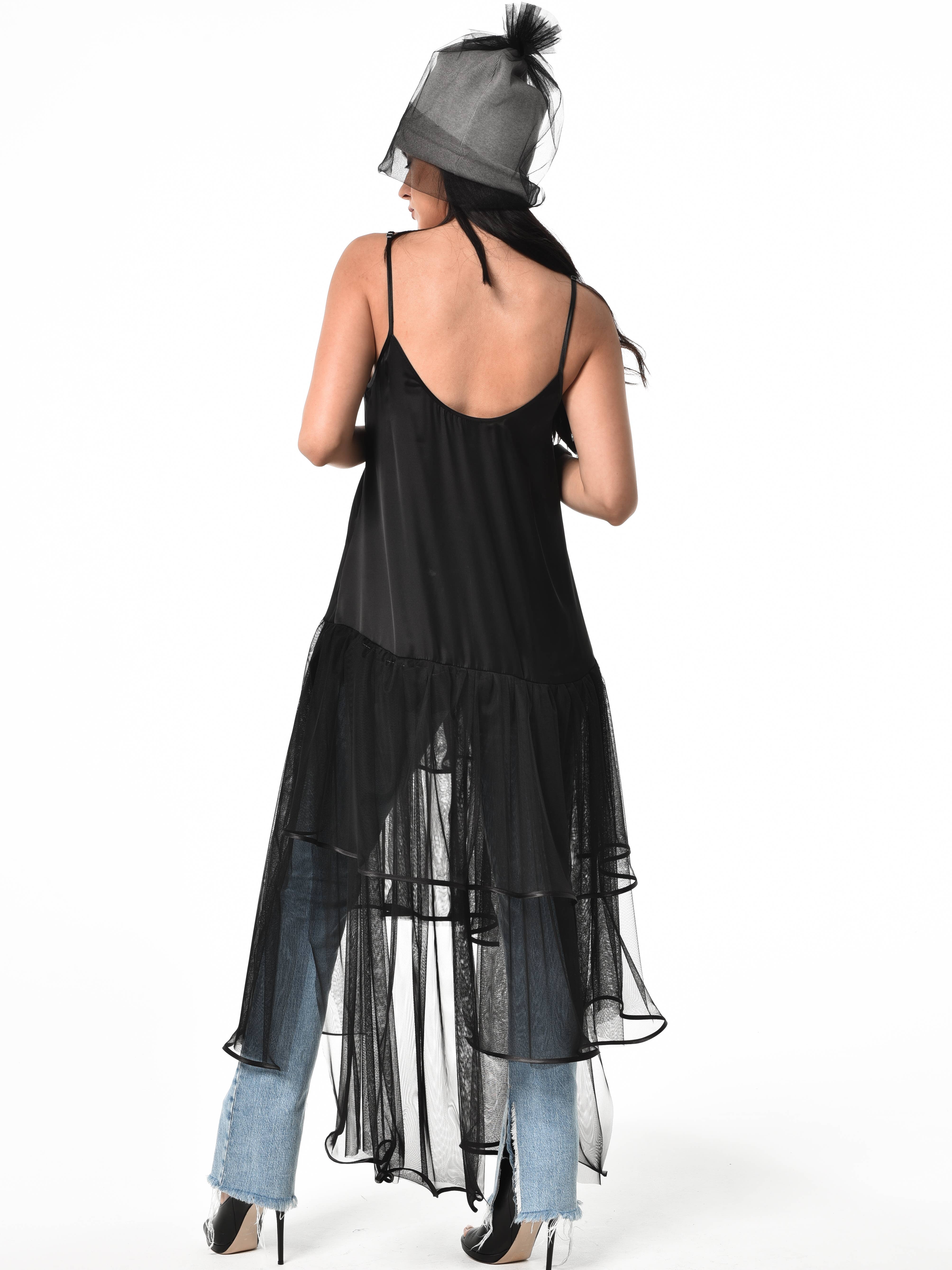 Metamorphoza - Wholesale Tuniek - Dames - Tuniek van satijn en mesh2