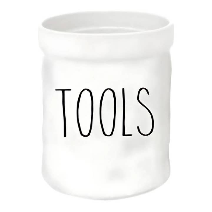 Art & Home - Wholesale Utensil Holder - Farmhouse Modern Tool Ceramic Utensil Holder