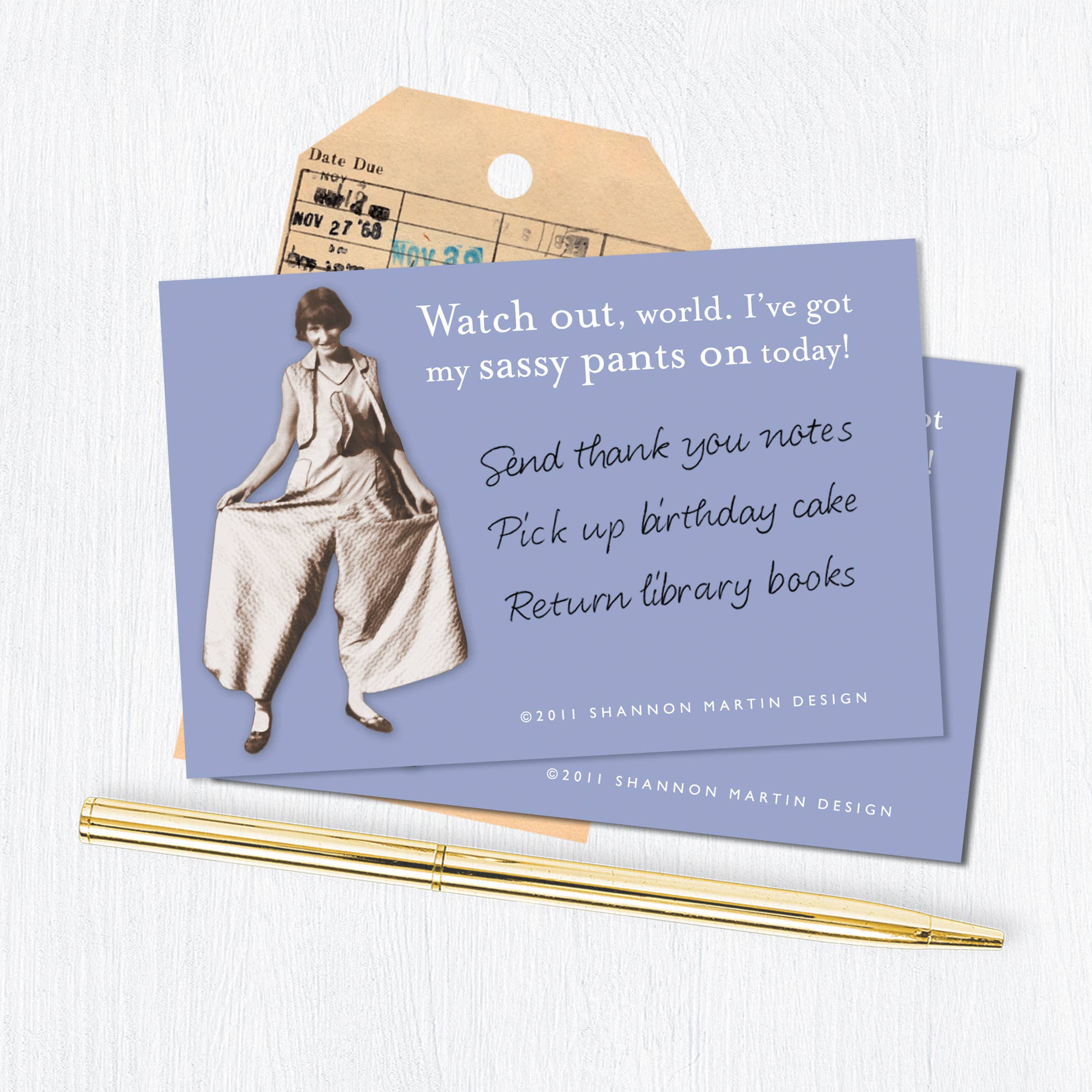 Shannon Martin Design - Wholesale Sticky Notes - Sassy Pants Sticky Note1