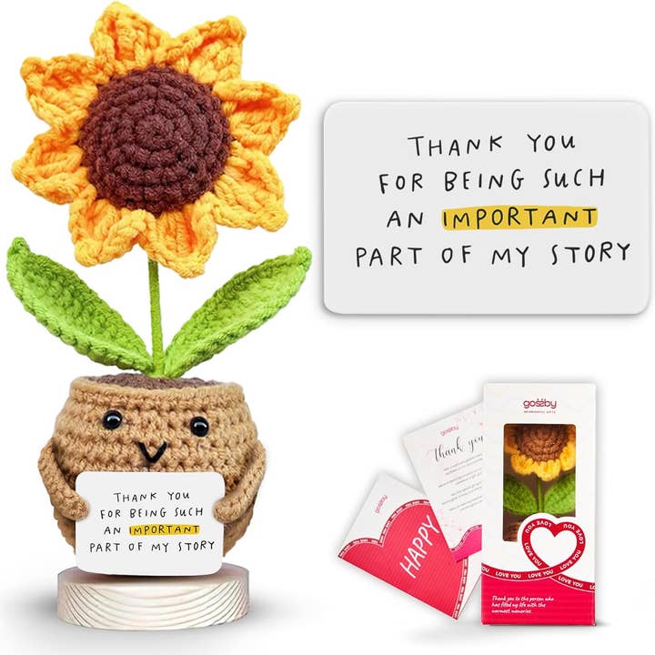 Gossby Sunflower Crochet - Thank You For Being An Important for wholesale by Gossby