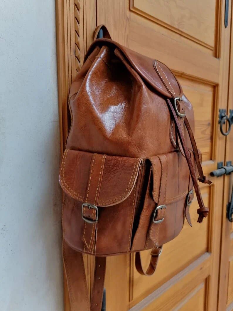 HandmadeBestSeller – wholesale Backpack – Unisex – Moroccan Leather backpack4