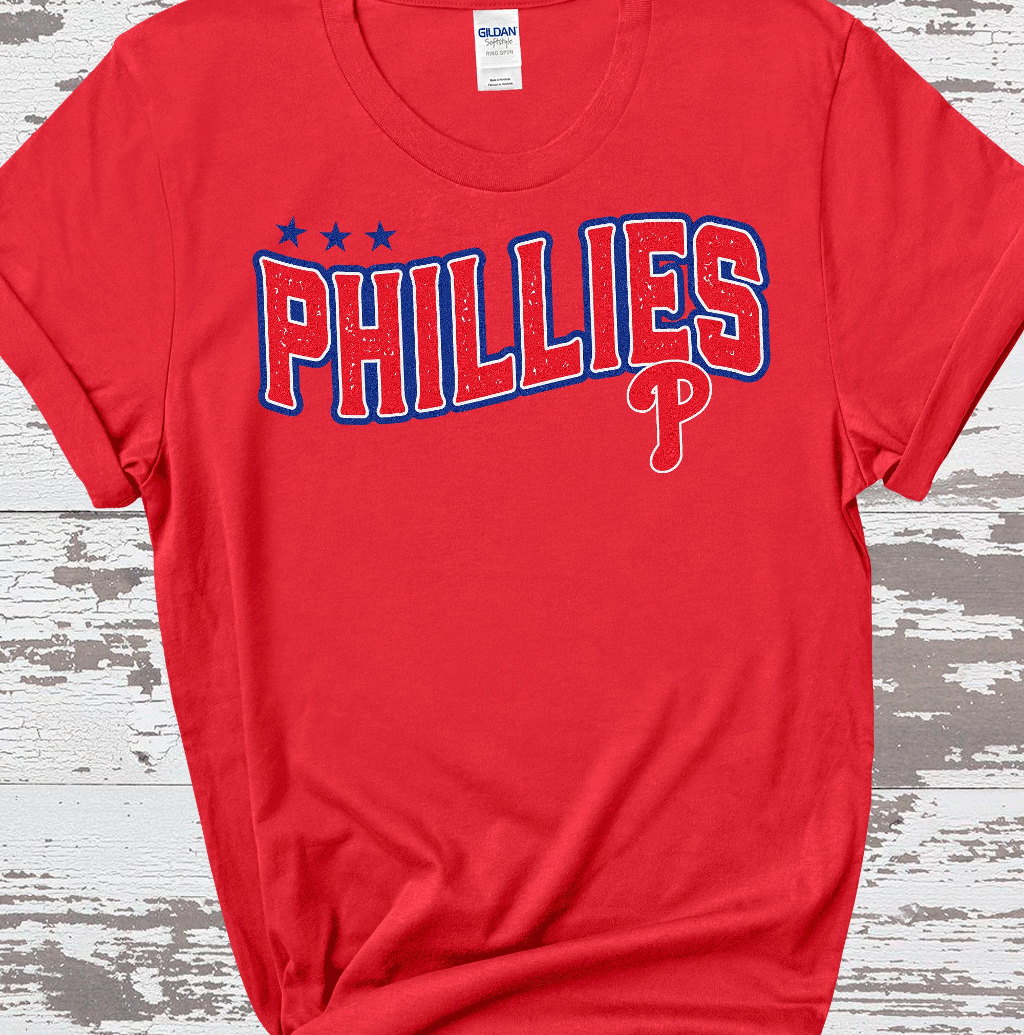 A Blessed Texas Mess Boutique - Wholesale T-Shirt (Graphic) - Women's - Philly Baseball Phillies Ball Game Philadelphia Bat Glove3