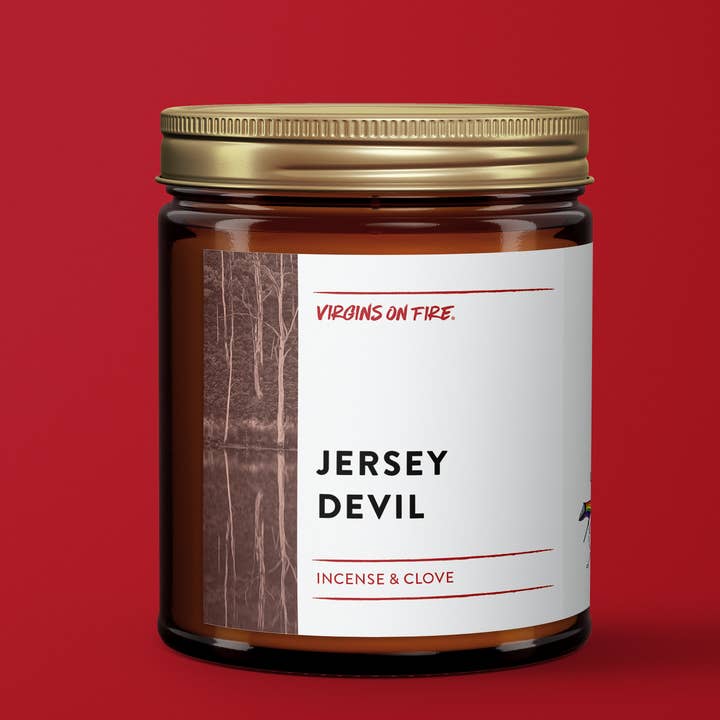 Virgins On Fire Candle Co. - Wholesale Jar/Filled Candle - JERSEY DEVIL (Incense, Clove, and Cedar) 👹 Scented Candle2