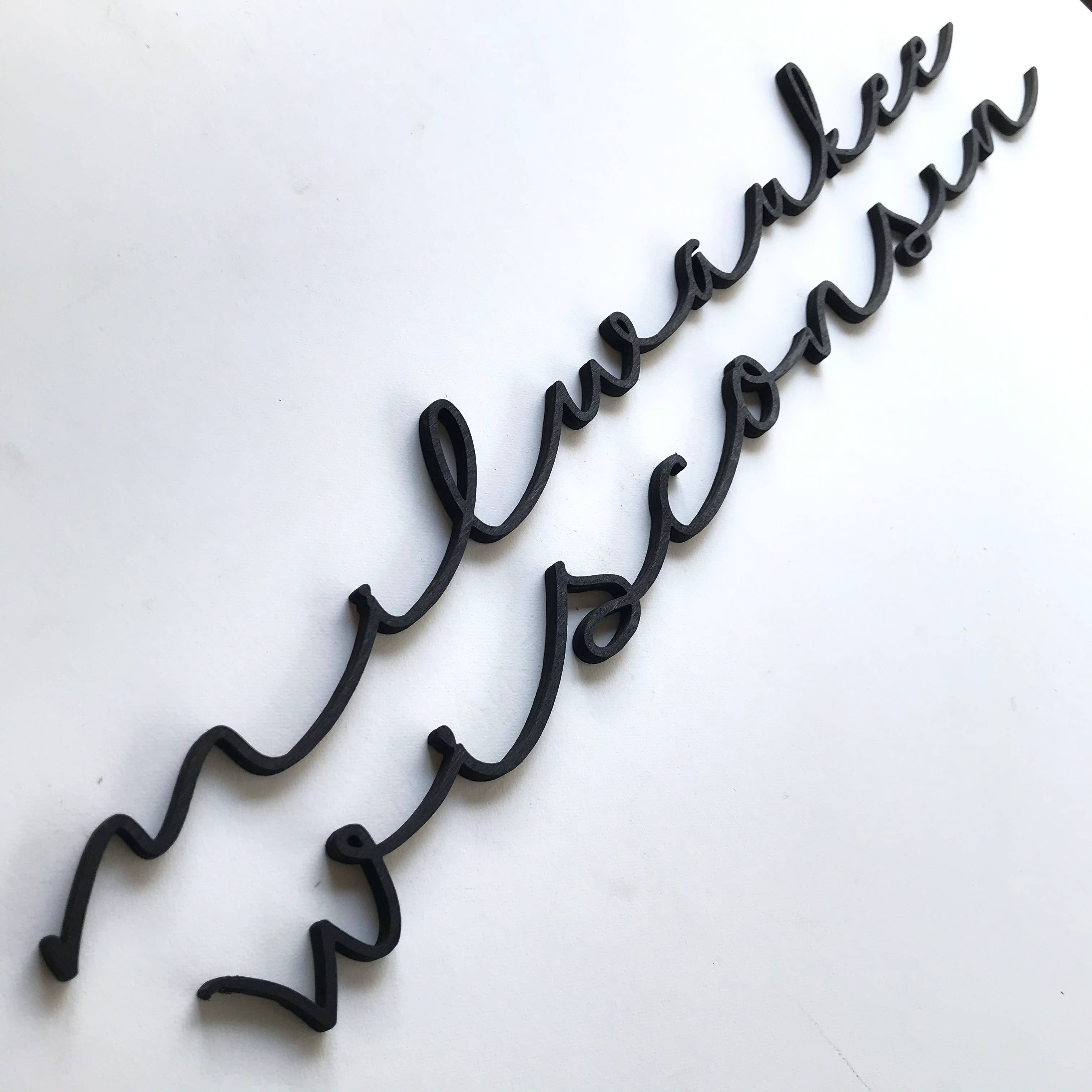 Makery Maven Co. - Wholesale Wall Accent - State Collection | Lasercut Script Locale Wall Art7