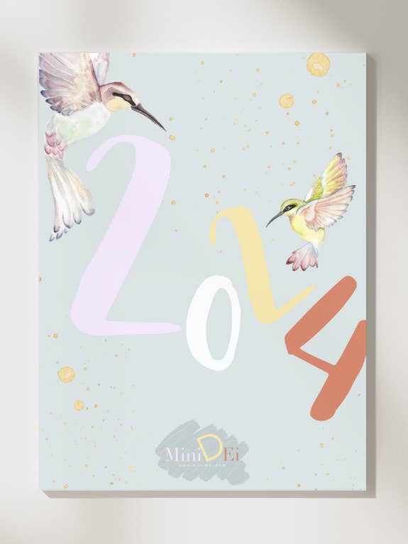 Calendário A4 2024 - Doces Motivos de Animais em Aquarela por atacado de MiniDei