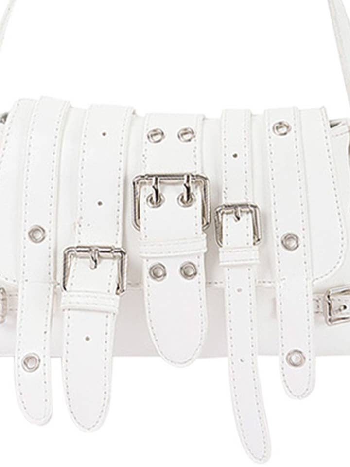 CROSSBODY TAS MET MEERDERE GESPEN VAN KUNSTLEER voor wholesale door Pink Irene Wholesale