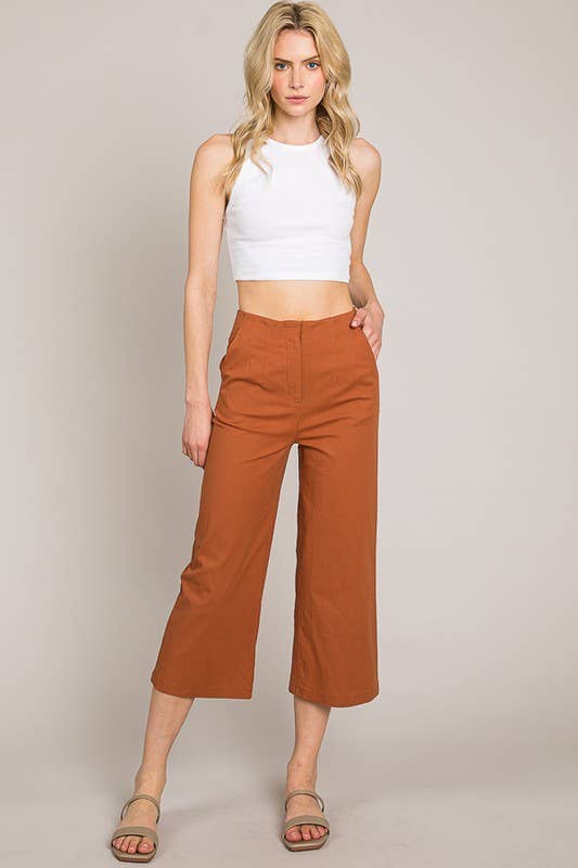 Lemon Tree - Wholesale Pants - Women's - Cotton Wide Culotte Pants0