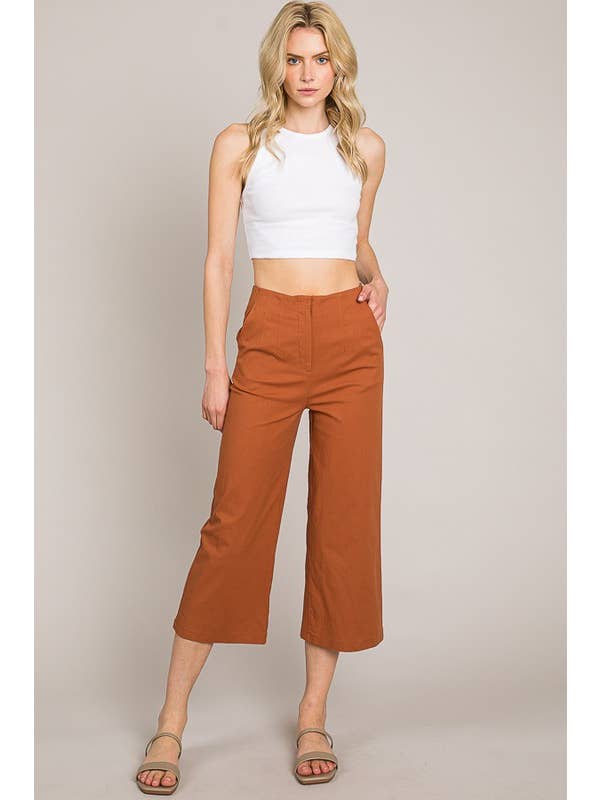 Lemon Tree - Wholesale Pants - Women's - Cotton Wide Culotte Pants