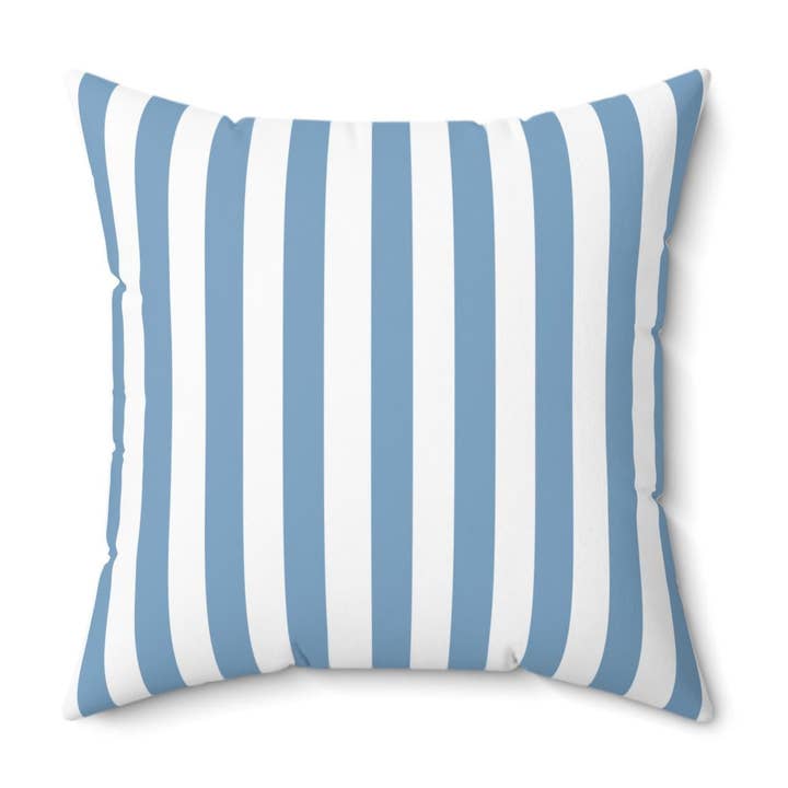 Blue Striped Pillow Made To Order for wholesale by SB Paperie