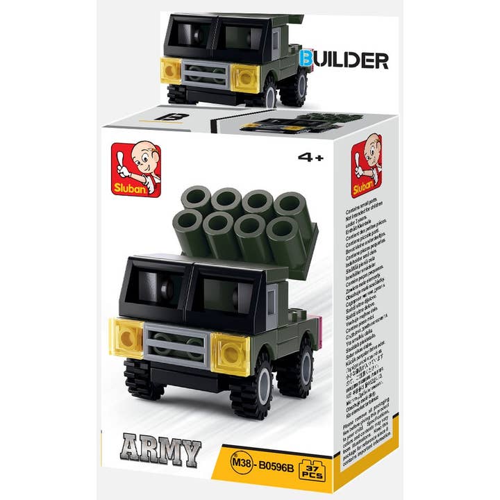 Texas Toy Distribution - Vente Jeu construction – enfant - Ensemble de présentoirs en briques Builder Military Building, x2 de chaque kit5