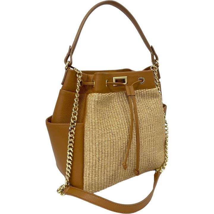 Bolso con cordón de rafia para venta al por mayor de Two Amicis