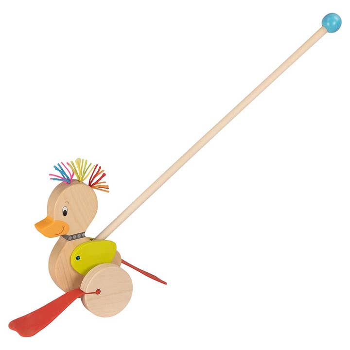 Push-along animal - Rock Star Duck for wholesale by Goki America