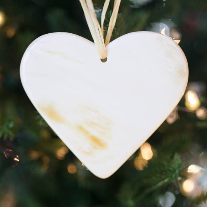 Heart Cow Horn Christmas Ornament for wholesale by Ornaments 4 Orphans