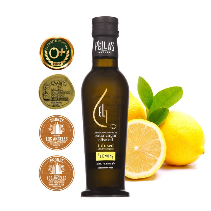 Organic Lemon Infused Finishing Extra-Virgin Olive Oil, 8.5 for wholesale by ALETA FARMS