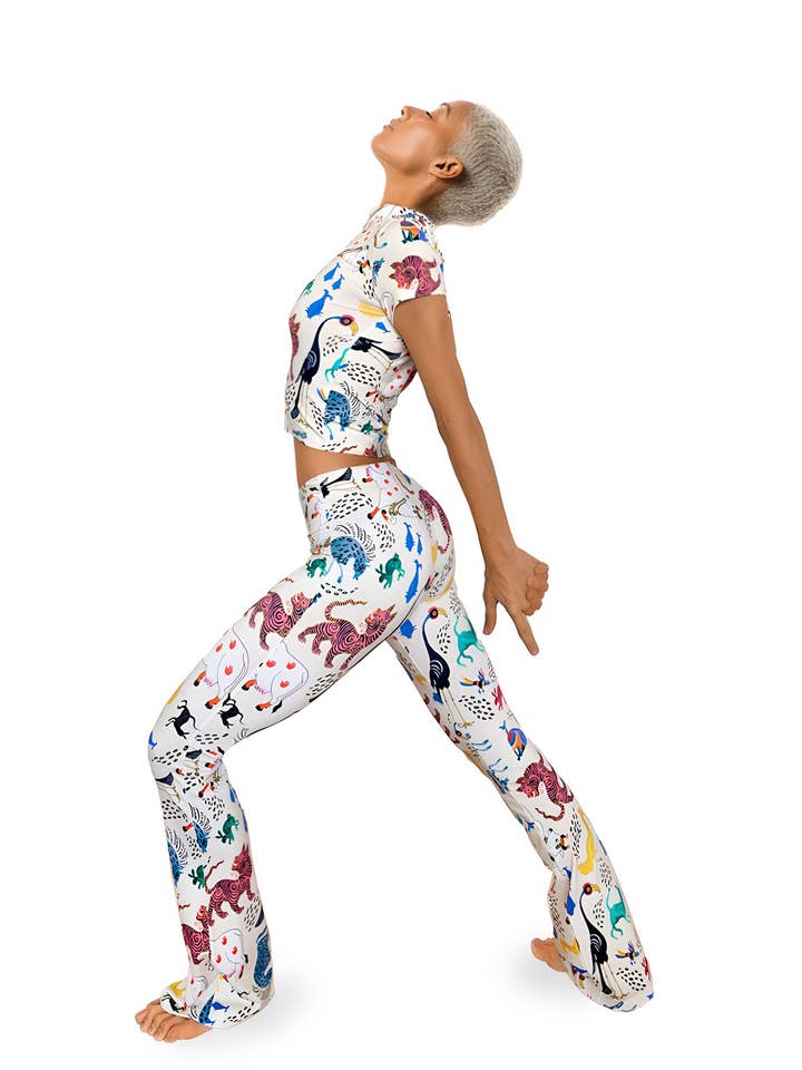 ANIMAL SOUP YOGA AUSGESTELLTE HOSE - FREIZEITBEKLEIDUNG HOSE - BAMBUS & BAUMWOLLE für den Großhandel von Pitaya Yoga