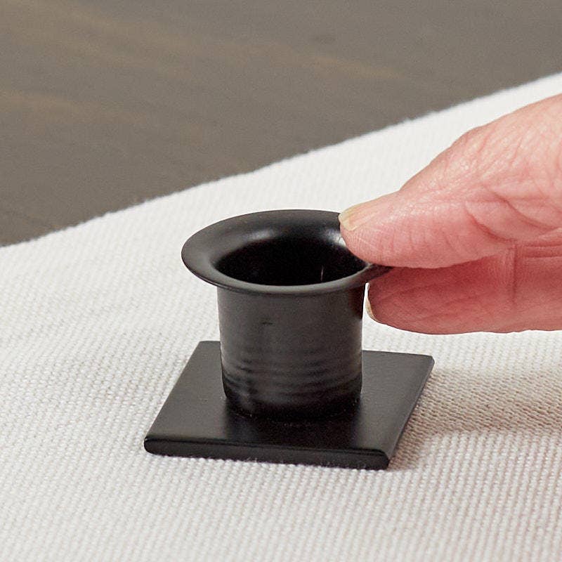 Factory Direct Craft - Wholesale Candle Holder - Black Metal Taper Candle Holder - Select Base Shape2