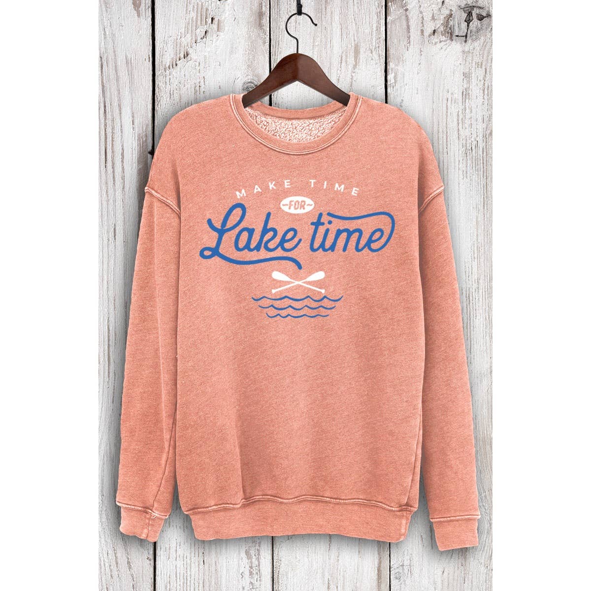 HRTandLUV - Venta al por mayor Sudadera - Mujer - Sudadera mineral 'Make time for lake time' con look vintage5