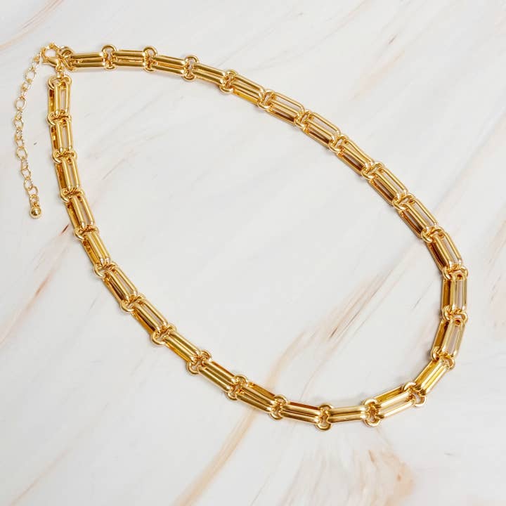 Ellison+Young - Wholesale Link & Chain Necklace - Double Links Linked Chain Necklace