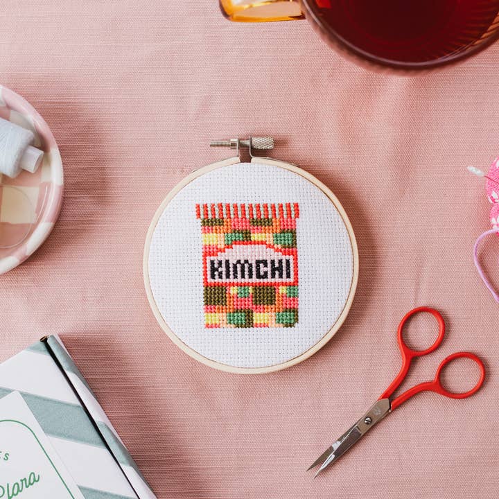 Cotton Clara Craft Kits & Supplies - Wholesale DIY Craft Kit - Kimchi Cross Stitch Kit6