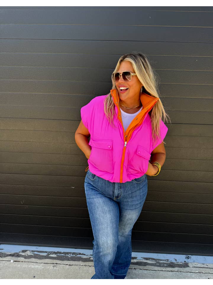 BLAKELEY - Wholesale Outerwear Vest - Women's - MADDOX REVERSIBLE PUFFER VEST19