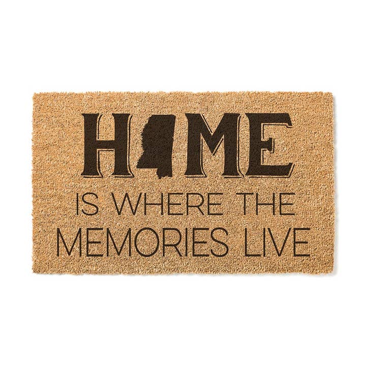 18x30 Coir Doormat Home Memories Live Mississippi for wholesale by Kindred Hearts