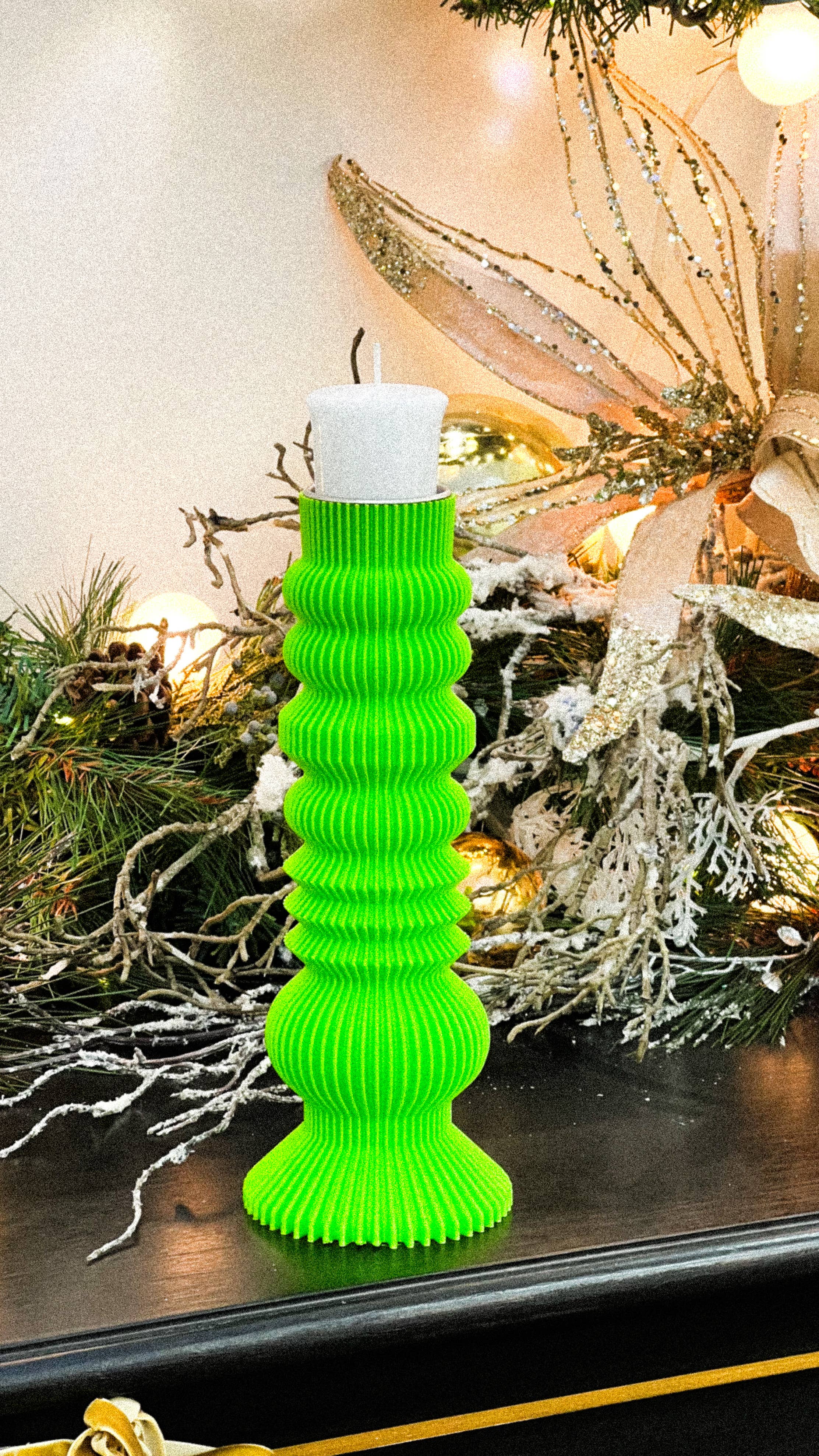 Du Vert Au Rouge Chez Soi – Großhandel Kerzenhalter – Kerzenhalter Céline L - 3D-gedruckt - Dekoration