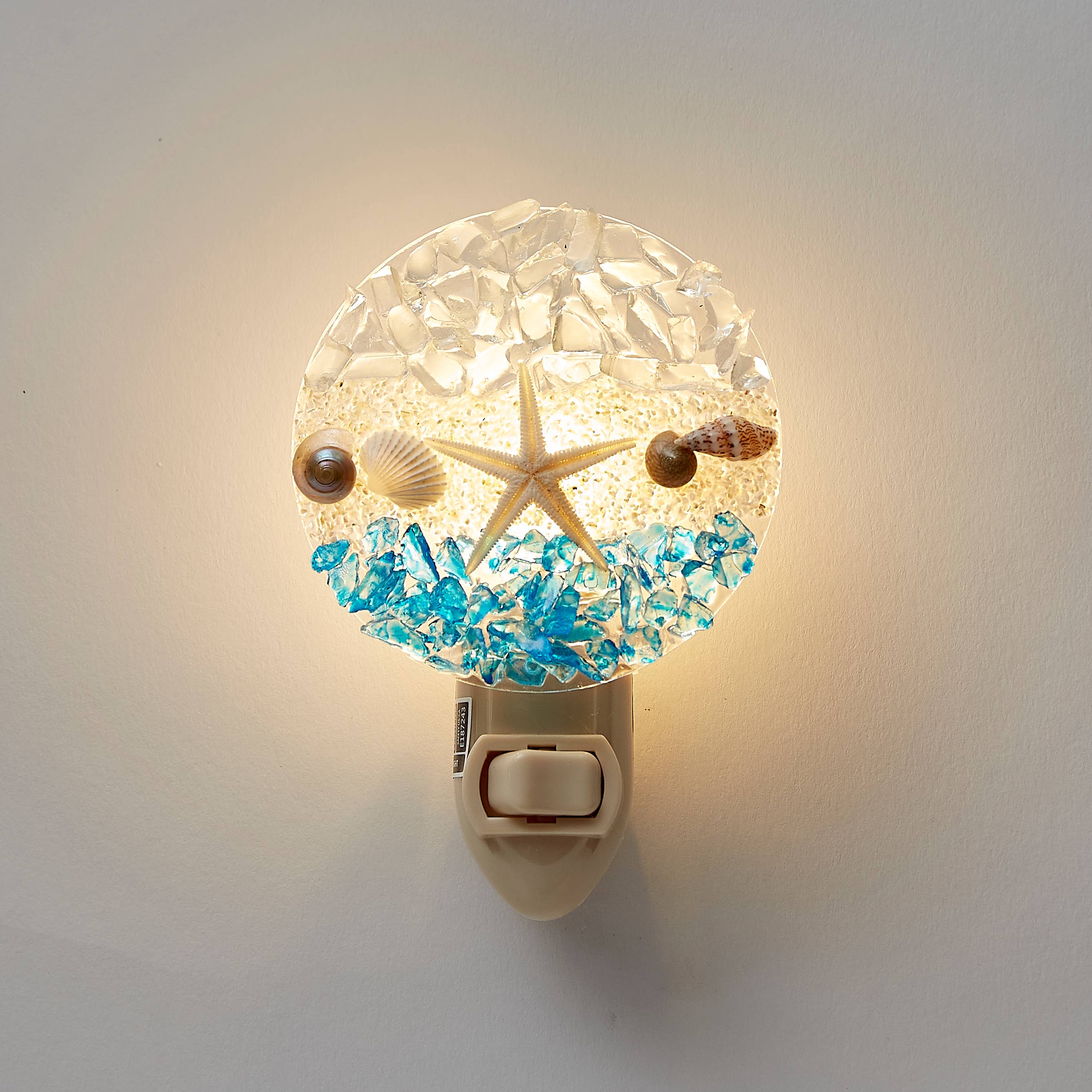 HS Seashells - Wholesale Night Light - Sea, Sand, & Sky Round LED Boxed Night Light3