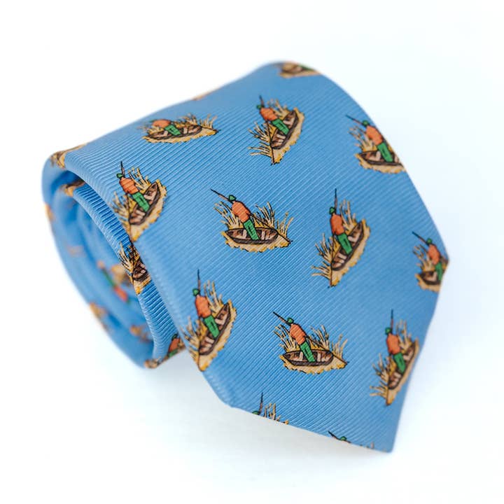 Duck Boat Tie: Blue for wholesale by Southern Proper