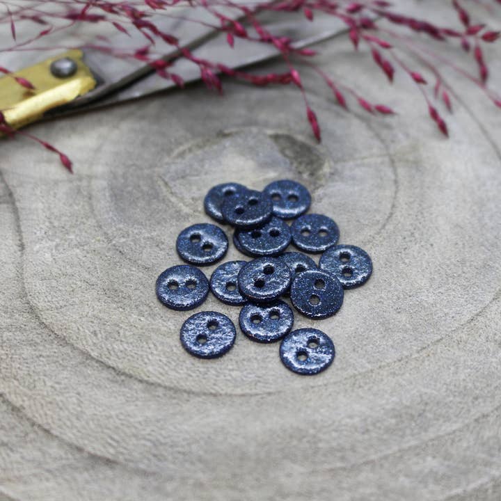 Glitter Buttons - Midnight for wholesale by Atelier Brunette - Fabrics & Sewing Patterns Shop