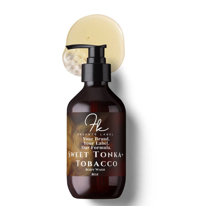Sweet Tonka & Tobacco Body Wash for wholesale by FK Private Label Labs