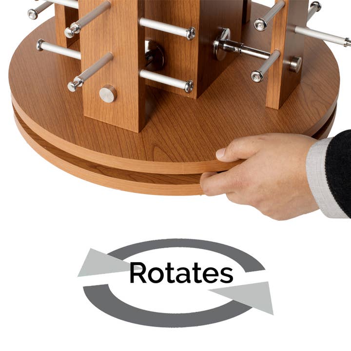 Specialty Store Services - Wholesale Retailer Display - Apparel - Cherry Wooden Countertop Eyewear Spinner Display2