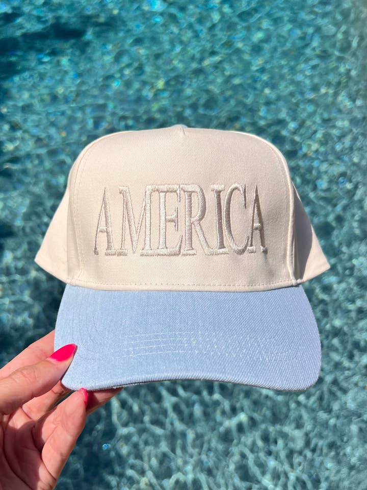America - Light Denim/Natural for wholesale by Silly Goose Truckers