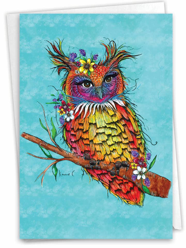 (Single Card) Graduation Card - Wiry Wildlife - Owl for wholesale by NobleWorks