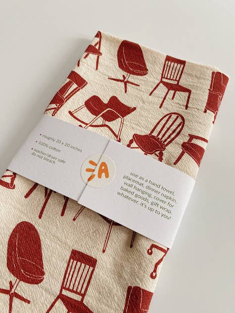 Allison Mckeen Art - Wholesale Tea Towel - tea towel - chairs5
