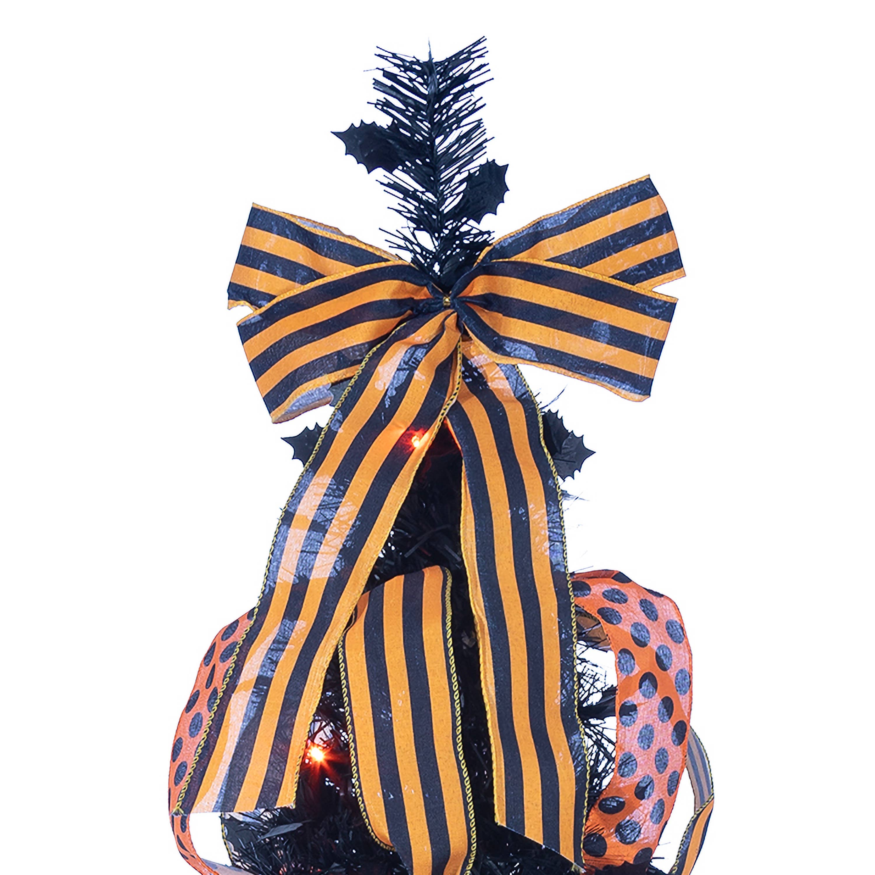 The Gerson Companies - Wholesale Artificial Christmas Tree - Gerson Our spooky 6 Foot Black Pop Up Pre Lit Halloween Tree3