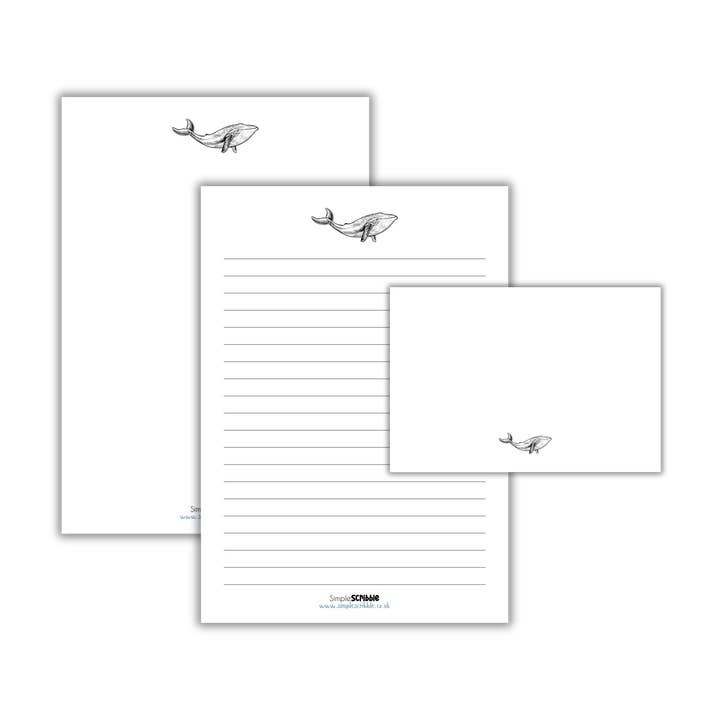 Whale Writing Set for wholesale by Simple Scribble