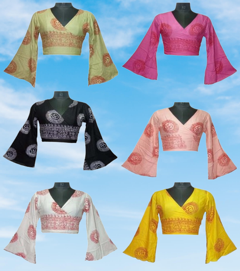 Bohotusk – wholesale Blouse – Women’s – Bohotusk Oriental Patterned Wrap Around Long Sleeved Top3